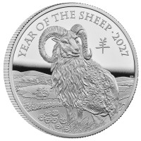 Großbritannien 2 GBP Lunar Jahr des Schafs 2027 1 Oz Silber PP