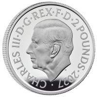Großbritannien 2 GBP Lunar Jahr des Schafs 2027 1 Oz Silber PP Rückseite