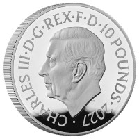 Großbritannien 10 GBP Lunar Jahr des Schafs 2027 5 Oz Silber PP Rückseite