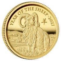 Großbritannien - 0,50 GBP Lunar Jahr des Schafs 2027 - 1/40 Oz Gold PP