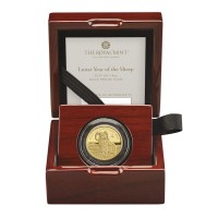 Großbritannien - 25 GBP Lunar Jahr des Schafs 2027 - 1/4 Oz Gold PP