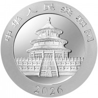 China - 10 Yuan Panda Chamäleon Effekt 2026 - 30g Silber Color