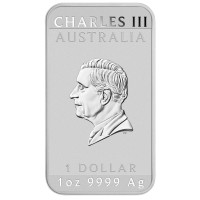 Australien 1 AUD Drachen Barren Golden Dragon 2026 1 Oz Silber Color Rückseite