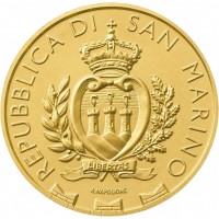 San Marino 10 Euro Falco Pellegrino Falken 2026 1/10 Oz Gold Rückseite