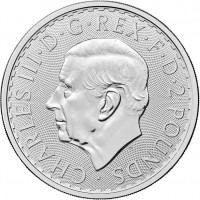 Großbritannien 2 GBP Britannia 2027 30. Jubiläum 1 Oz Silber Rückseite