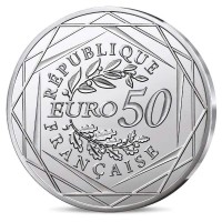 Frankreich 50 EUR Herr der Ringe(TM) Sauron(TM) und Mordor 2026 Silber Color Rückseite