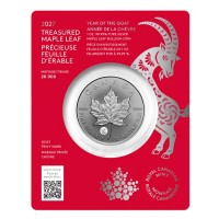 Kanada - 5 CAD Treasured Maple Leaf Year of the Goat 2027 - 1 Oz Silber