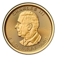 Kanada - 5 CAD Treasured Gold Maple Leaf Seetaucher (Loon) 2027 - 1/10 Oz Gold