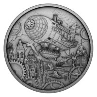 Kanada - 50 CAD Eine wunderliche Geschichte: Der Zeppelin 2026 - 3 Oz Silber Antik Finish