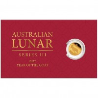 Australien - 2 AUD Lunar III Ziege 2027 - 0,5g Gold