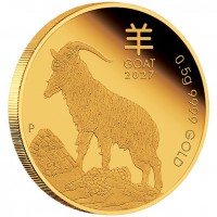 Australien - 2 AUD Lunar III Ziege 2027 - 0,5g Gold