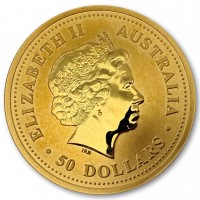 Australien - 50 AUD Känguru 2004 - 1/2 Oz Gold