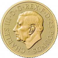 Großbritannien 25 GBP Angel 2026 1/4 Oz Gold Rückseite