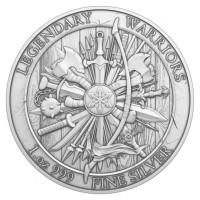 Legendary Warriors (15.) Attila der Hunne 1 Oz Silber Rückseite