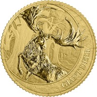 Liberia - 100 Dollar Megafauna: Riesenhirsch (Giant Deer) 2026 - 1/10 Oz Gold