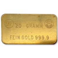 Goldbarren - Schweizerbankverein Historisch - 20g Gold