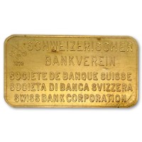 Goldbarren Schweizerbankverein Historisch 20g Gold Rückseite