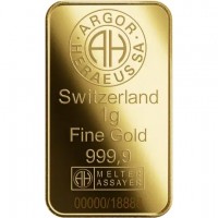 Goldbarren Argor-Heraeus Lunar Jahr der Ziege 2027 1g Gold Rückseite