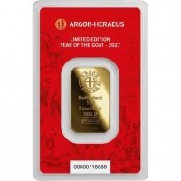 Goldbarren - Argor-Heraeus Lunar Jahr der Ziege 2027 - 10g Gold
