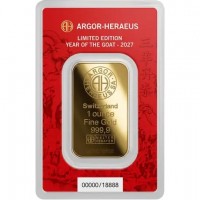 Goldbarren - Argor-Heraeus Lunar Jahr der Ziege 2027 - 1 Oz Gold