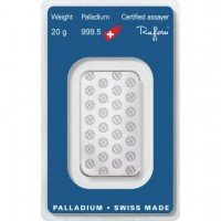 Schweiz - Argor-Heraeus Palladiumbarren - 20g Palladium