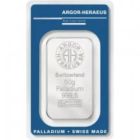 Schweiz - Argor-Heraeus Palladiumbarren - 50g Palladium