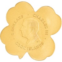 Cook Islands 5 CID Golden Highlights: Kleeblatt 2026 0,5g Gold Rückseite