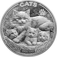 Fiji - 0,5 FJD Cats (5.) 2026 - 1 Oz Silber