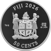 Fiji 0,5 FJD Cats (5.) 2026 1 Oz Silber Rückseite