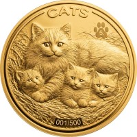 Fiji - 0,50 FJD Cats 2026 - 1/10 Oz Gold