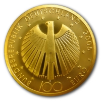Deutschland - 100 EURO FIFA Fussballweltmeisterschaft 2005 - 1/2 Oz Gold