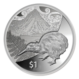 Neuseeland 1 NZD Kiwi 2014 1 Oz Silber PP Rckseite