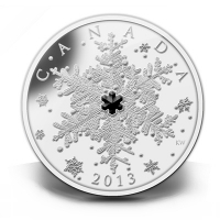 Kanada - 20 CAD Crystal Snowflake Winter 2013 - 1 Oz Silver