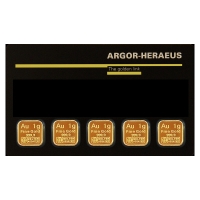 Goldbarren - Argor-Heraeus Multicard - 5 * 1g Gold