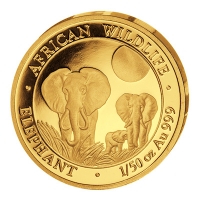 Somalia - 20 Shillings Elefant 2014 - 1/50 Oz Gold