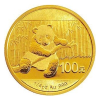 China - 100 Yuan Panda 2014 - 1/4 Oz Gold