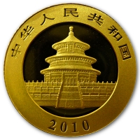 China - 50 Yuan Panda 2010 - 1/10 Oz Gold