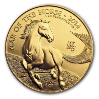 Grobritannien - 100 GBP Lunar Pferd 2014 - 1 Oz Gold