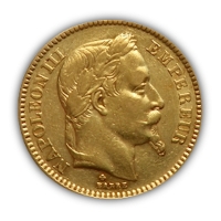 20 FFRS Napoleon III mit Kranz - 5,81g Goldmnze