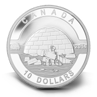 Kanada - 10 CAD O Canada Iglu 2014 - 1/2 Oz Silber