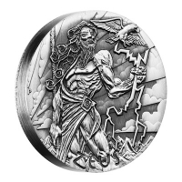 Tuvalu - 2 AUD Gods of Olympus Zeus 2014 - 2 Oz Silber HR