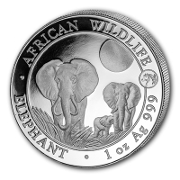 Somalia - African Wildlife Elefant Privy Pferd 2014 - 1 Oz Silber