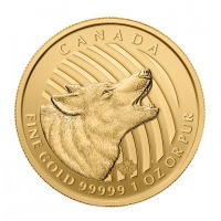 Kanada - 200 CAD Ruf der Wildniss Heulender Wolf 2014 - 1 Oz Gold