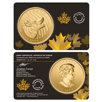 Kanada - 200 CAD Ruf der Wildniss Heulender Wolf 2014 - 1 Oz Gold