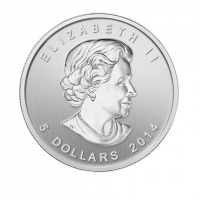 Kanada 5 CAD Birds of Prey Wanderfalke 2014 1 Oz Silber Rückseite