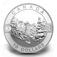 Kanada - 10 CAD O Canada Skifahren 2014 - 1/2 Oz Silber 