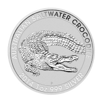 Australien - 1 AUD Salzwasser Krokodil 2014 - 1 Oz Silber