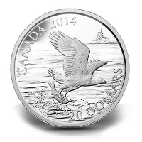 Kanada - 20 CAD Bald Eagle mit Fisch 2014 - 1 Oz Silber