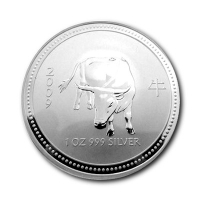 Australien - 1 AUD Lunar I Ochse 2009 - 1 Oz Silber