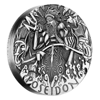 Tuvalu - 2 AUD Gods of Olympus Poseidon 2014 - 2 Oz Silber HR